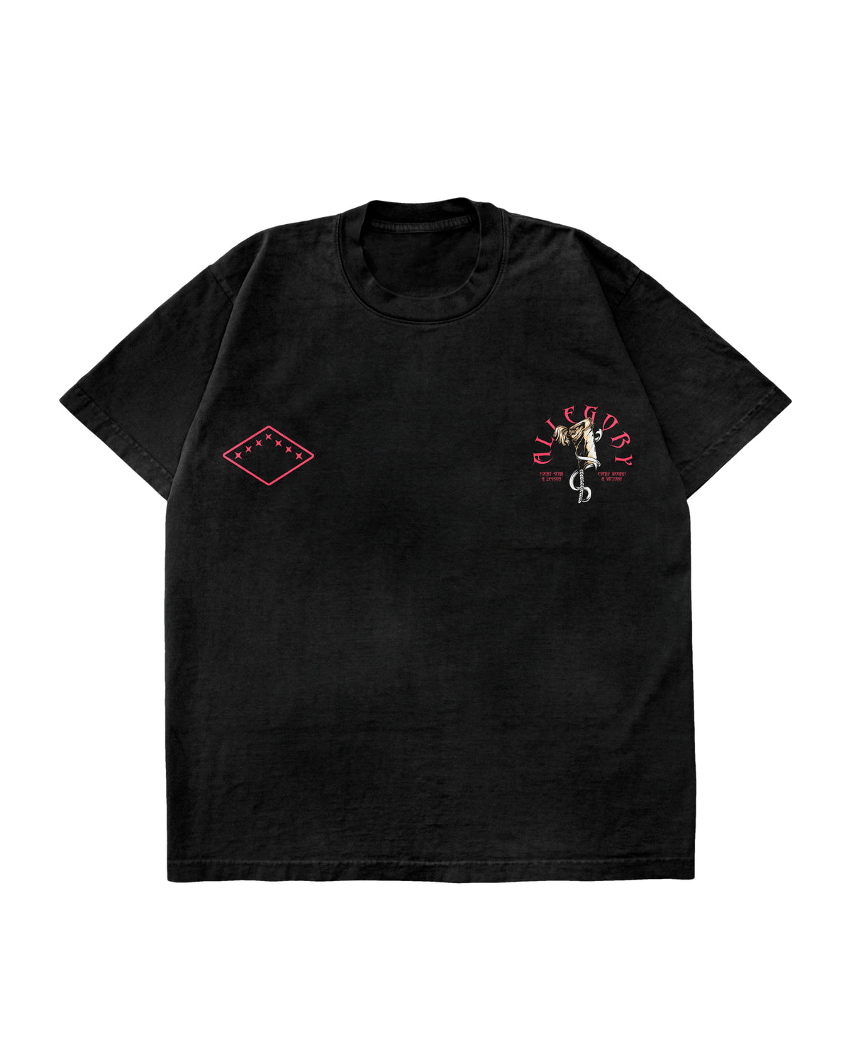 Every Scar A Lesson T-Shirt | Black